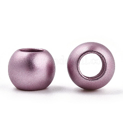 Spray Painted Acrylic European Beads&nbsp;ACRP-WH0002-01D