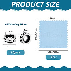 16Pcs Retro 925 Sterling Silver Spacer Beads&nbsp;STER-PH0004-78