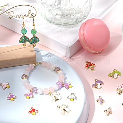 56Pcs 14 Style Alloy Enamel Pendants&nbsp;ENAM-SC0003-77