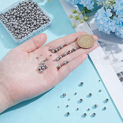 1200Pcs 4 Styles 304 Stainless Steel Round Seamed Beads&nbsp;STAS-ME0002-52