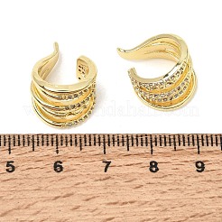Brass Micro Pave Cubic Zirconia Cuff Earrings for Women&nbsp;CU-CBAE7DF-25G