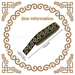 Chinese Style Lace Embroidery Cloth Ribbons&nbsp;OCOR-WH0067-69C