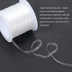 20M Flat TPU(Thermoplastic Polyurethane) Elastic Cord&nbsp;DIY-WH20053-50B