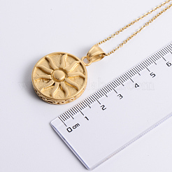 2Pcs Vintage Stainless Steel Sun Pendant Necklaces for Men&nbsp;VM5613