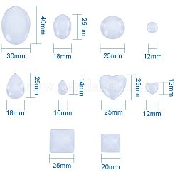 Transparent Glass Cabochons&nbsp;GGLA-PH0004-02