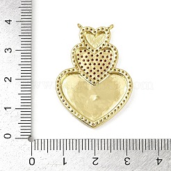 Brass Micro Pave Cubic Zirconia Pendants&nbsp;KK-M322-39G