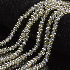Electroplate Transparent Glass Beads Strands&nbsp;EGLA-A034-T6mm-Y