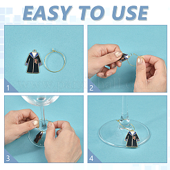 DIY Brass Wine Glass Charm Making Kits&nbsp;DIY-PH0031-74