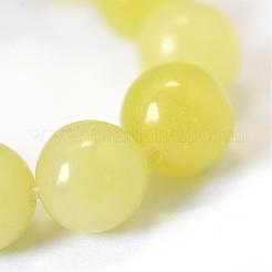 Natural Lemon Jade Round Bead Strands&nbsp;G-E334-10mm-07