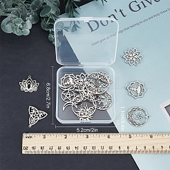 16Pcs 8 Style 304 Stainless Steel Pendants&nbsp;STAS-SC0003-92P