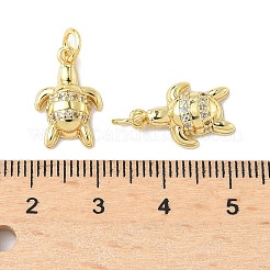 Brass Micro Pave Cubic Zirconia Pendants&nbsp;KK-I355-01G-02