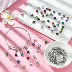 DIY 304 Stainless Steel Expandable Bangle with Charms Making Kit&nbsp;DIY-YW0008-68