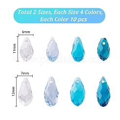 80Pcs 8 Styles Transparent Glass Beads&nbsp;EGLA-GA0001-30
