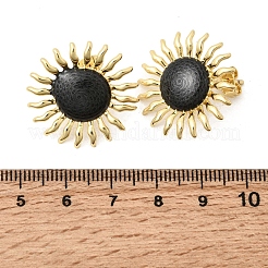 Sun Brass Stud Earrings&nbsp;EJEW-D352-02G
