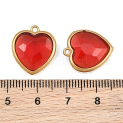 Valentine's Day 304 Stainless Steel with Glass Charms&nbsp;STAS-Q119-01G-A01
