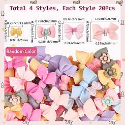 80Pcs 4 Styles Resin Cabochons&nbsp;CRES-SC0003-06D