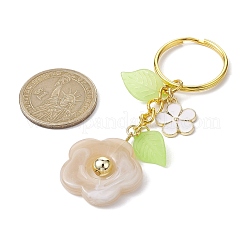 Flower Acrylic Imitation Gemstone Pendant Keychain&nbsp;KEYC-JKC00692-03