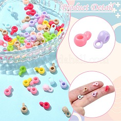 90Pcs 9 Colors Acrylic Tube Bails&nbsp;SACR-CJ0001-76