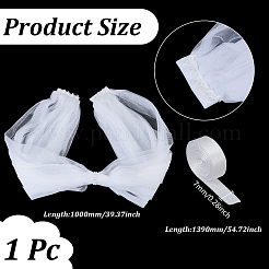 1Pc Detachable Tulle Polyester Shawls&nbsp;AJEW-GA0008-20C