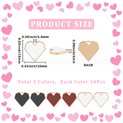 60Pcs 3 Colors Alloy Enamel Pendants&nbsp;ENAM-SC0006-51