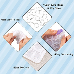 2Pcs 2 Styles DIY Earrings Pendant Silhouette Silicone Molds&nbsp;DIY-TA0015-69
