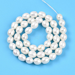 Natural Cultured Freshwater Pearl Beads Strands&nbsp;PEAR-N012-07Z-01