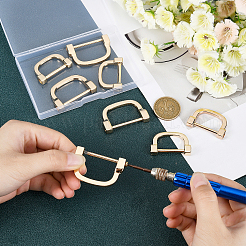 8Pcs 2 Style Alloy D Rings&nbsp;FIND-WR0003-22LG