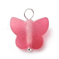 Frosted Two Tone Spray Painted Transparent Acrylic Pendants&nbsp;PALLOY-JF01810-01