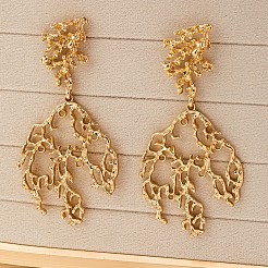Alloy Branch Stud Dangle Earrings for Women&nbsp;WGBFFDA-01