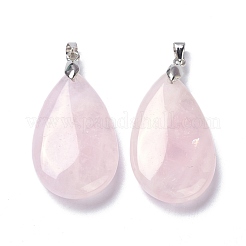 Natural Rose Quartz Pendants&nbsp;G-D084-01P-B15