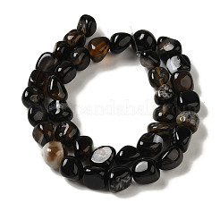 Natural Black Agate Beads Strands&nbsp;G-NH0017-B04-02