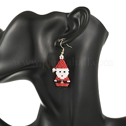 Christmas Glass Dangle Earrings&nbsp;EJEW-MZ00804