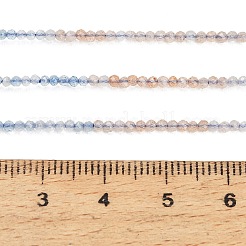 Gradient Color Natural Sunstone & Aquamarine Beads Strands&nbsp;GG-CBA1668-A02-2mm