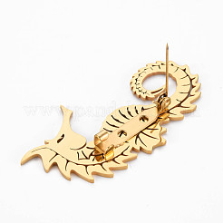 Sea Horse Brooch&nbsp;JEWB-N007-004G-FF