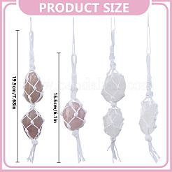 4Pcs Natural Quartz Crystal & Rose Quartz Pendant Decorations&nbsp;HJEW-DR00216