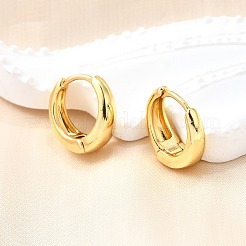 Brass Chunky Hoop Earrings for Women&nbsp;X-EJEW-G297-20G