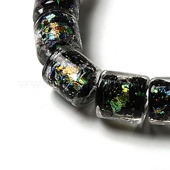 Handmade Dichroic Foil Glass Beads Strands&nbsp;DICH-U001-09G