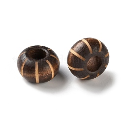 Schima Wood Carved European Beads&nbsp;WD-CBACBB7-02C