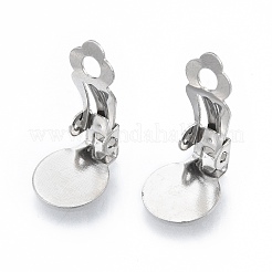 Non-Tarnish 304 Stainless Steel Clip-on Earring Findings&nbsp;X-STAS-N092-168P