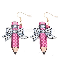 Teachers' Day Acrylic Dangle Earrings&nbsp;EJEW-I325-01G-06