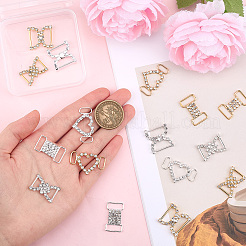 16Pcs 8 Styles Brass & Alloy Crystal Rhinestone Shoe Decoration&nbsp;FIND-GF0007-24
