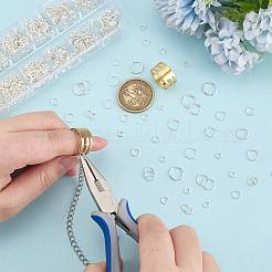 6 Styles Iron & 2Pcs Brass Open Jump Rings&nbsp;IFIN-ME0001-14S