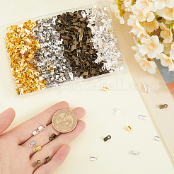 1200Pcs 4 Colors Iron Folding Crimp Ends&nbsp;IFIN-SP0001-10
