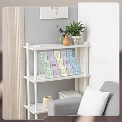 3-Tier 15-Grid Acrylic Card Display Riser Stands&nbsp;ODIS-WH0030-339A