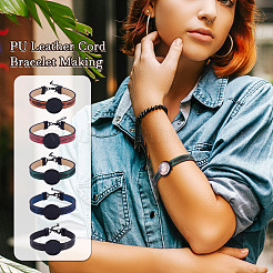 5Pcs DIY PU Leather Cord Bracelet Making Kits&nbsp;DIY-TA0012-05EB