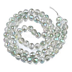 Electroplate Transparent Glass Beads Strands&nbsp;EGLA-N002-15-B01