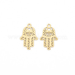 Rack Plating 201 Stainless Steel Filigree Connector Charms&nbsp;STAS-T057-38G