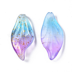 Two Tone Frosted Transparent Spray Painted Glass Pendants&nbsp;GGLA-S054-016H-01