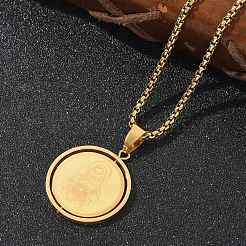 201 Stainless Steel Pendant Necklaces&nbsp;LS-NJEW-Z058-01G