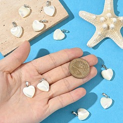 10Pcs Natural Trochid Shell/Trochus Shell Pendants&nbsp;SSHEL-YW0001-15